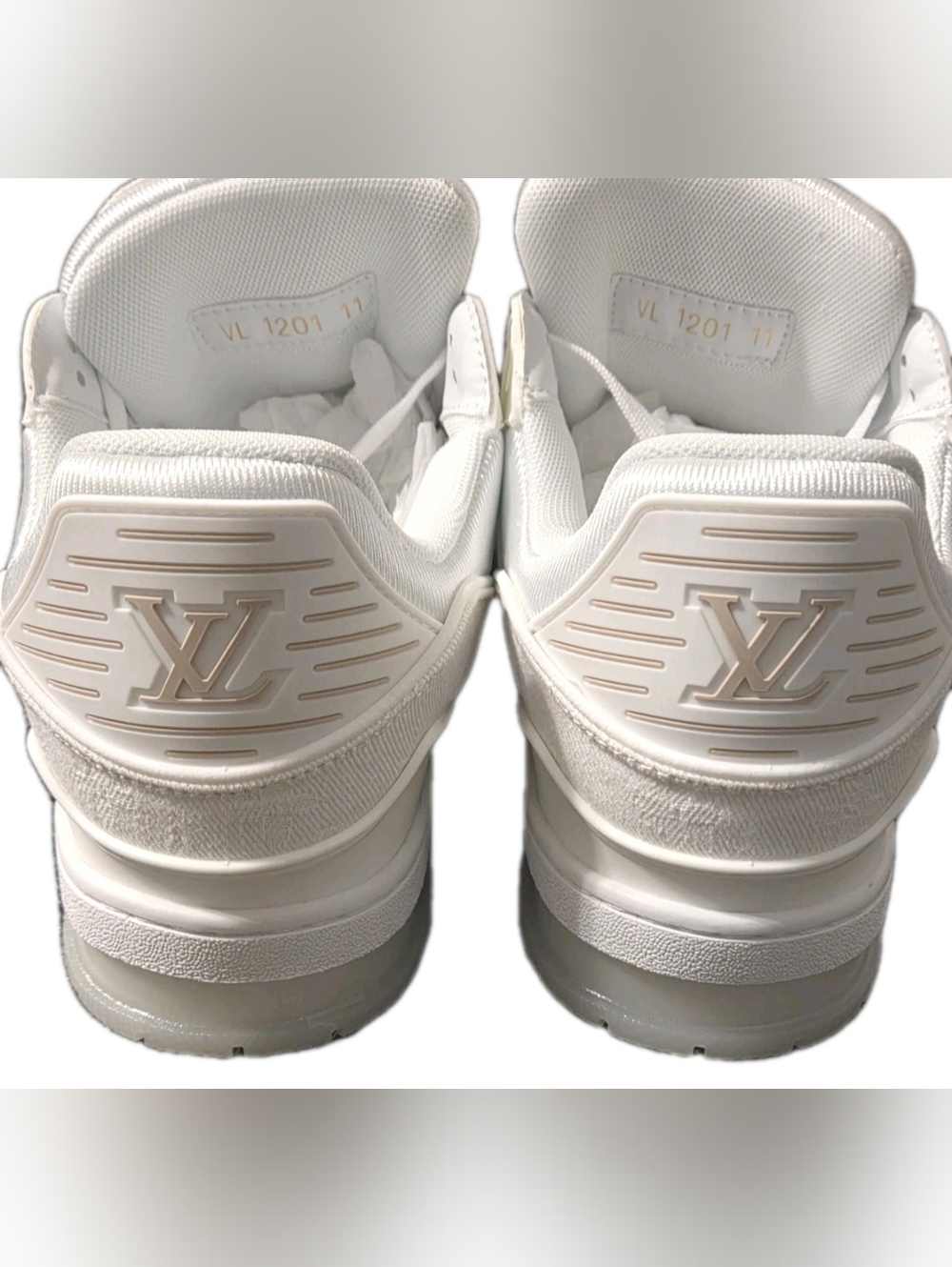 Louis Vuitton LV Trainer White / Denim EU 44 US Mens 11 - Picture 7 of 10
